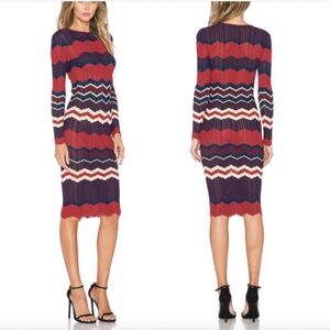 NWT Ronny Kobo Shakira Midi Dress Knit Sweater Bordeaux XS
